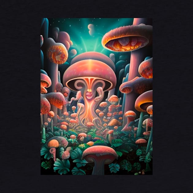 Psychodelic Mushrooms by SKornackiArt